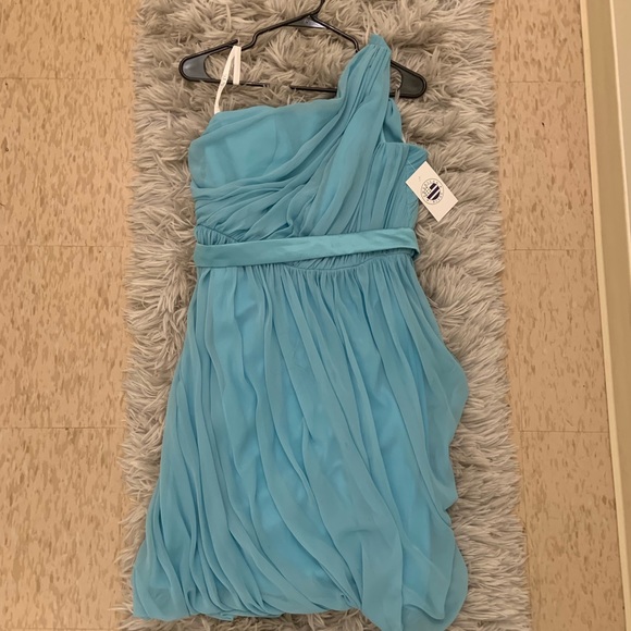 Tiffany blue Grecian style dress - Picture 1 of 3